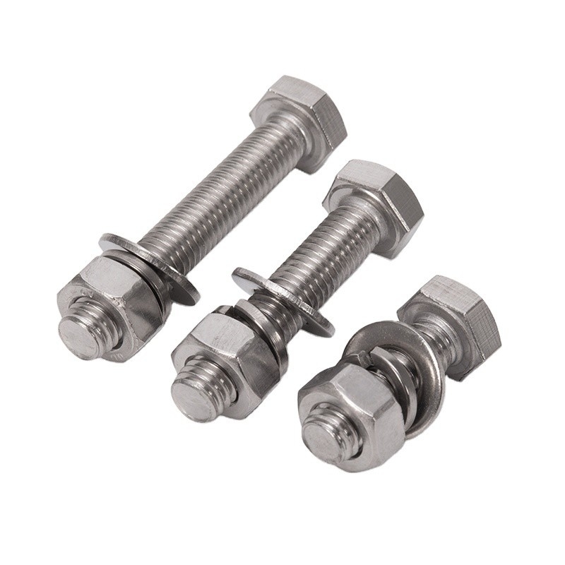 Messing-Direktversorgung Hot-Dip Galvanized Edelstahl HEX Bolzen DIN933 DIN931 für Metrisches Messsystem M3 M4 M5 M6 M8 M10 M12 M14 M16 M20