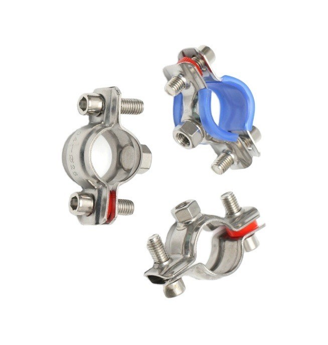 Edelstahl-Anpassungsstütze Schnelle Faust Gummi ausgekleidete Rohrspangen für Standardrohrisolierung 16-300mm