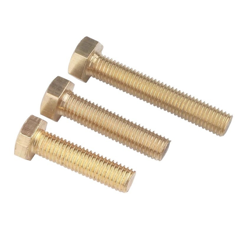 ZINK-verzinkte Messing-Hexbolzen DIN933 m3 m4 m5 m6 m8 m10 m12 m14 m16 m20 für landwirtschaftliche Maschinen GB-Standard