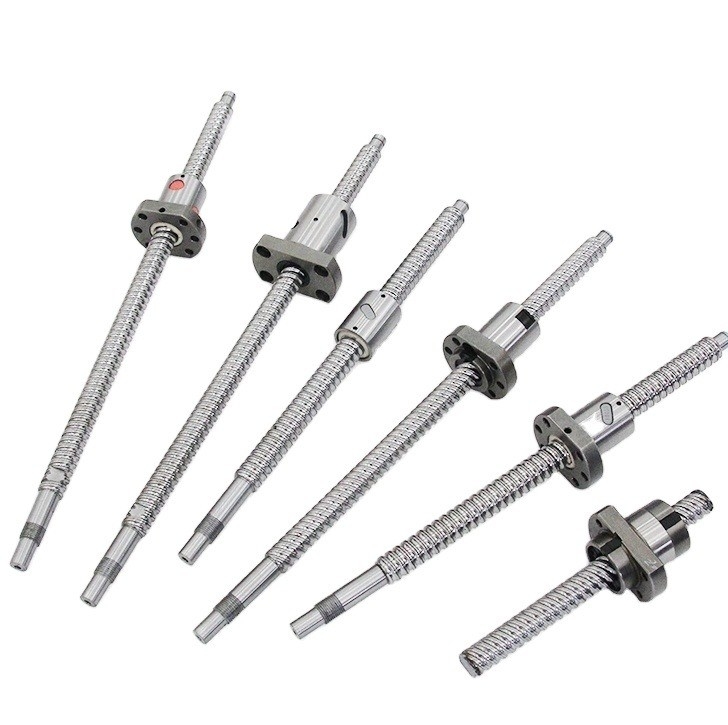 Polstern mit hoher Präzision Linksgelenkschraube Kugelschraube mit Flansche Einzelkugelmutter für CNC-Linearleitmodul Chromplattiert