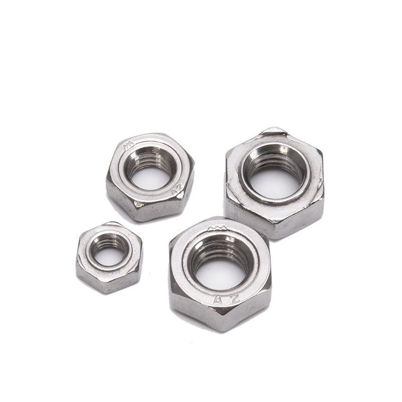 Individuell angepasste Standard-Natur-Edelstahl 201 M10 Hex-Kopf-Nuss-Fertigung für Imperial Inch JIS Standard