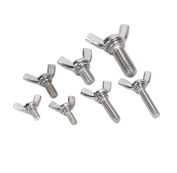 Industrie Edelstahl M3 M4 M5 M6 M8 M10 Handdrehen Schmetterling Flügelknopf Schaltfeder Daumen Schraube Schraube mit individueller Größe