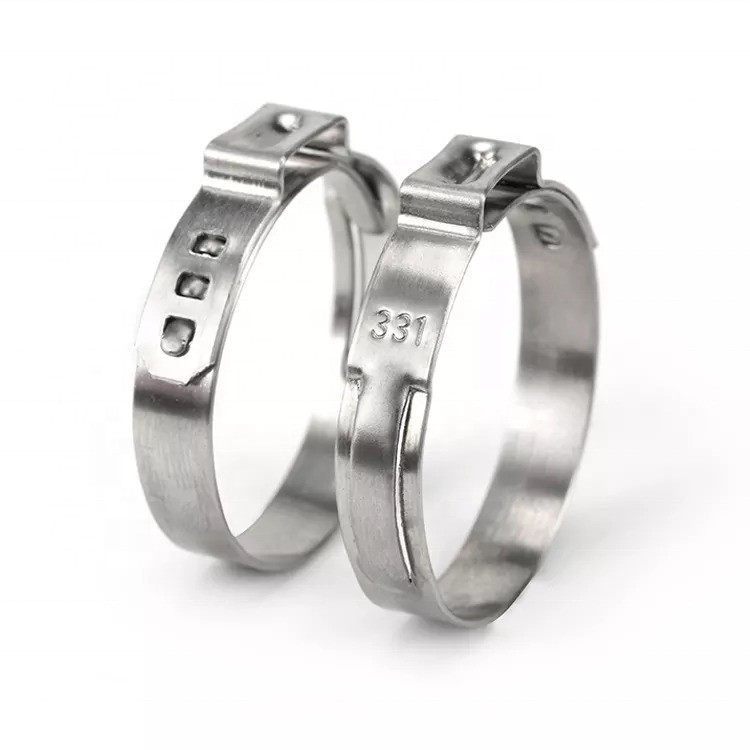 ToWin's Healthcare Heavy Duty Clamps Bolzen Klammer Typ Amerikanischer Typ 1-Ohr Einzelklammer mit Edelstahlkragen Rohrklammer