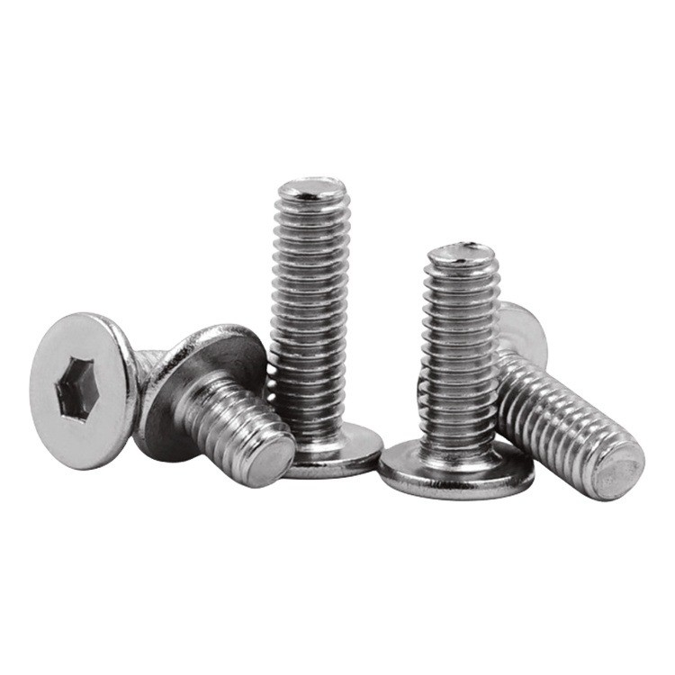 Industrieanwendungen M5 M6 M8 Edelstahl-Ultra-Dünnkopf-Hex-Steckschraube mit Zinkbeschichtung und DIN-Standard