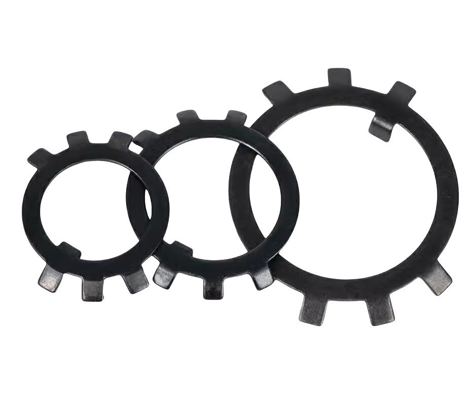 Schwarz-Zink-plattierte Stahl-Runde-Nuss-Rückhalter Sechs-Klau-Anti-Verlust-Rückzug-Flachwaschmaschine für die Allgemeine Industrie DIN Standard 300