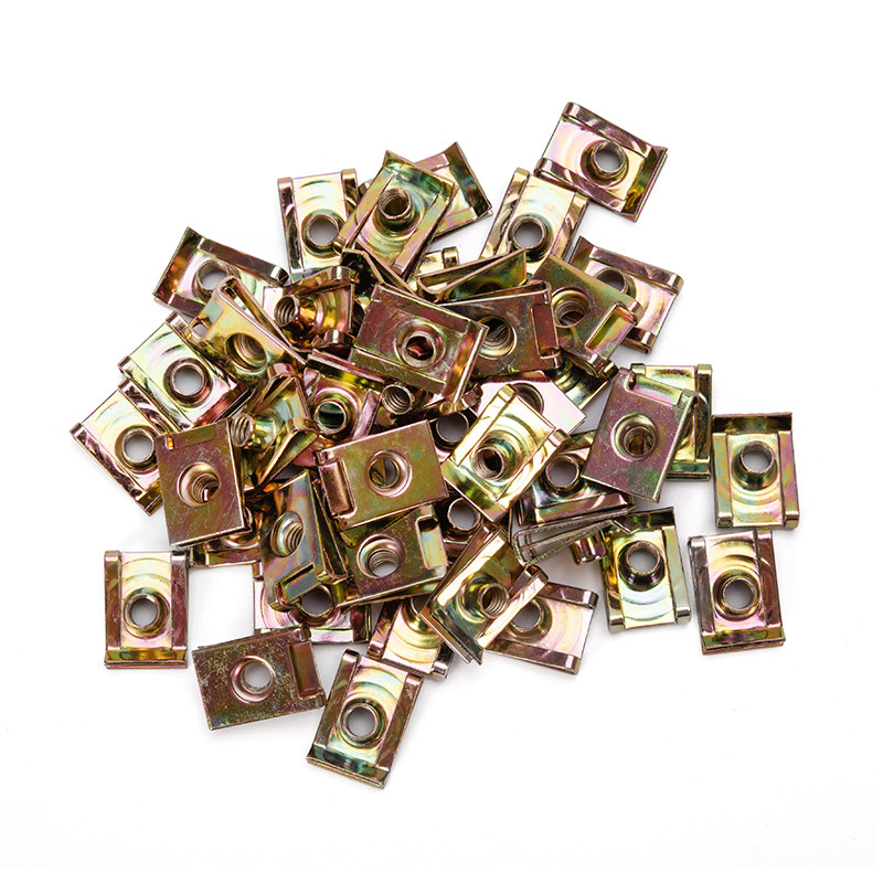 Metrische Quellplatte aus Plain Steel Clip Nut Custom U-Typ Clip Metallbefestigungen Nuss für Silber