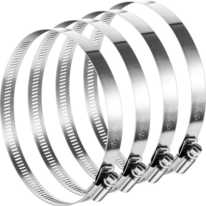 ODM unterstützte Schwerlastklemme 8 Zoll für die allgemeine Industrie 304 Edelstahl verstellbare Kanalklemmen