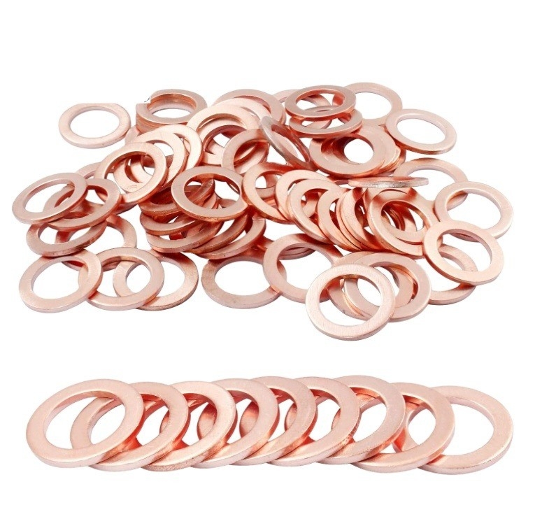 Split-Stil 18-8 Edelstahl JIS Standard 1 mm Dicke Kupfer Meson Kupfer Dichtung Metall Flat Shim Wascher M3-M9