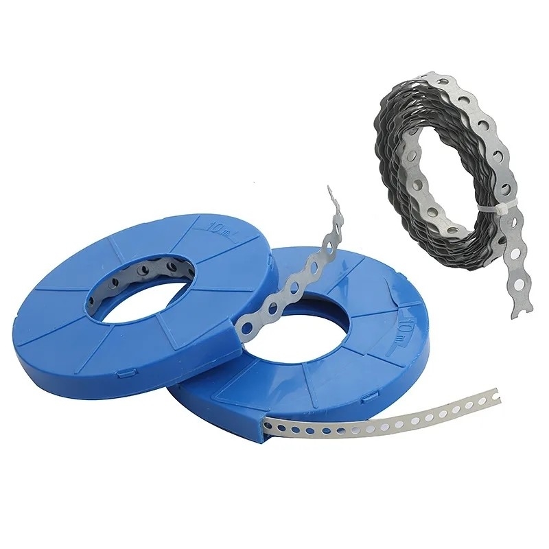 100% Qualitätskontrolle bestanden Hohe Haltbarkeit Perforiertes Stahlband Kunststoff Sprühband Metall Weiß und langlebige Leistung Breite 12 mm