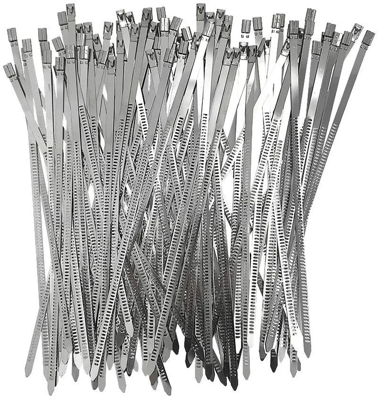 304 Edelstahl Kabelbindungen Wrap Beschichtet Selbstverriegelung Metal Zip Bindungen 9,8 Zoll für fortschrittliche und kundenspezifische Lösungen