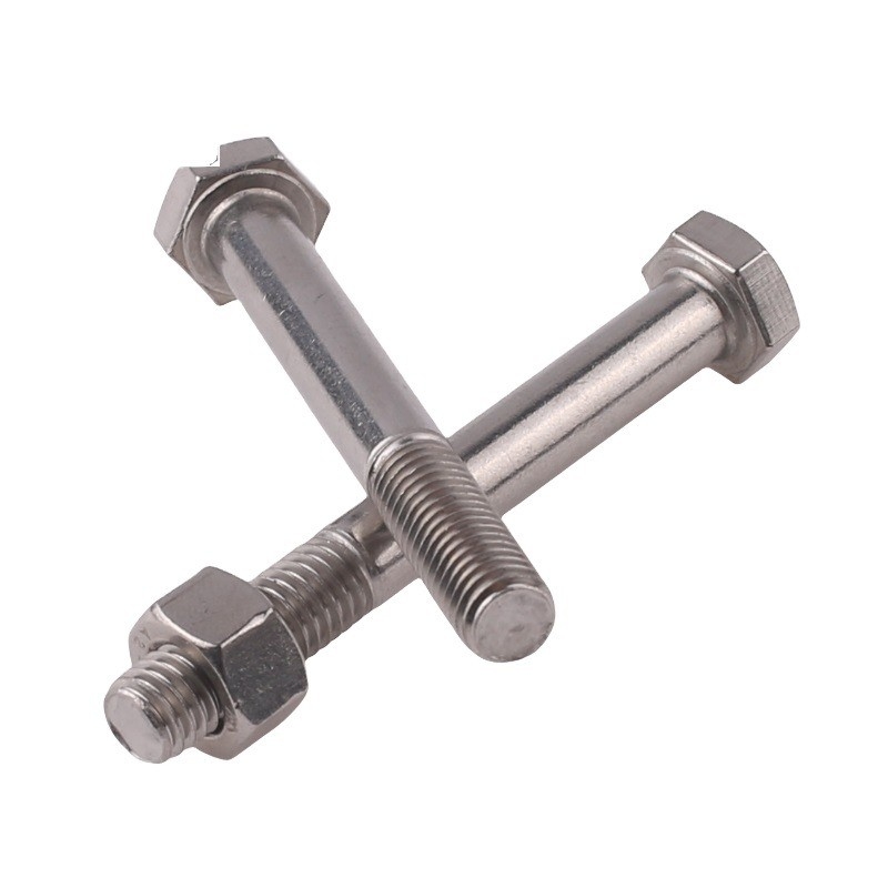 Dauerhafte M3 M4 M5 M6 M8 M10 M12 M14 M16 M20 Metrische Mutterschraubschraubmaschinen mit einfacher Oberfläche und HEX-Kopfstil