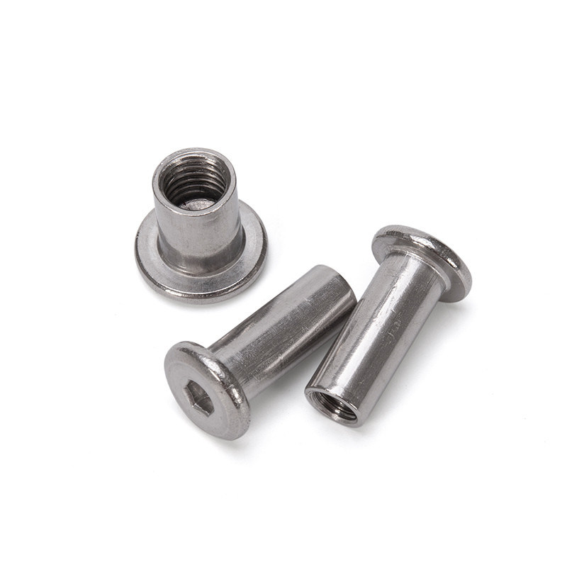 Verstärkte Verschleißfestigkeit Möbelverbindung Einsatz mit Zinkplattierung Flat Head Hex Socket Sleeve Nut und DIN Standard
