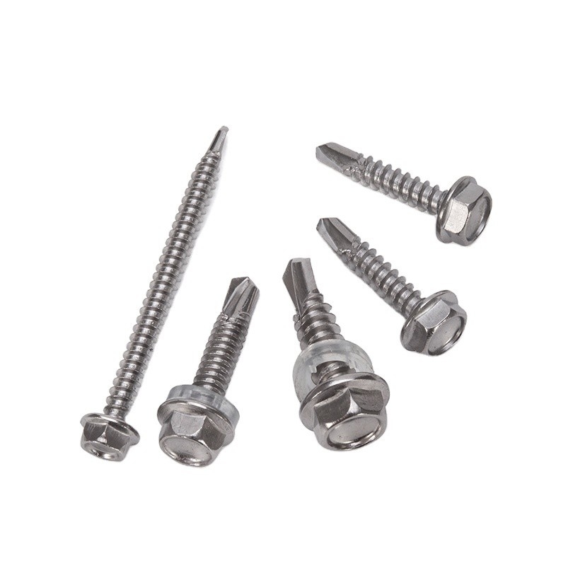 Edelstahlverzinkte Hexkopf-Selbstbohrschrauben für das Dach mit Gummiwaschmaschine ST3.9 ST4.2 ST4.8 ST5.5 ST6.3