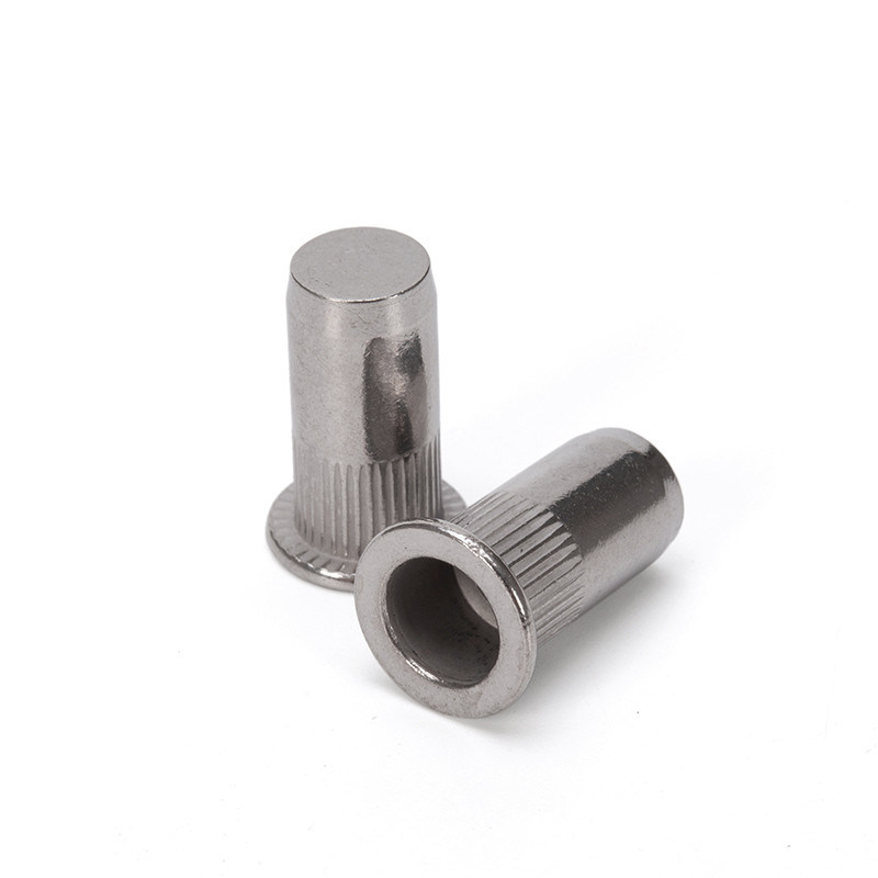Flachveredelung Schließendeckung Flachkopf Knurled Rivet Nut M8 M10 für Schwerindustrie und korrosionsbeständiges SS304-Material
