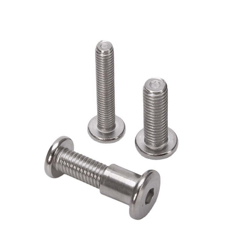 Metrische Qualität 8.8 A2-50 M6 Edelstahl 304 Flat Hex Socket Head Männlich und weiblich Chicago Schrauben mit Nuss DIN Standard