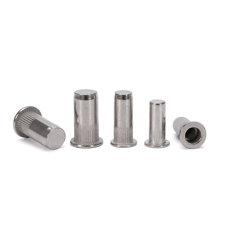 Grade DIN Standard offene End Knurled Körper Einfügen Rivet Nuss M3 M4 M5 M6 M8 M10 M12 SS304 Edelstahl A2-70 Zinkplattiert