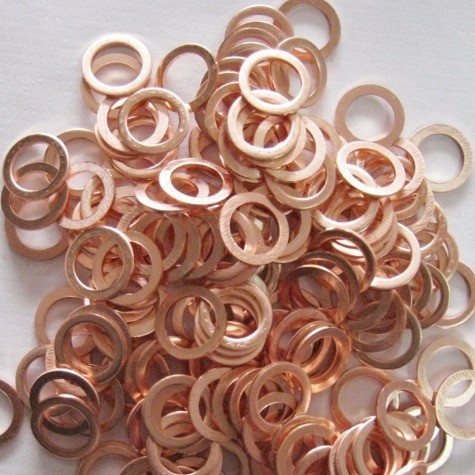 Platte Kupferpolsterwascher M3 M4 M5 M6 M8 M10 M12 M14 M16 M18 M20 M22 M24 M27 M30 für Dichtungsmaterialien