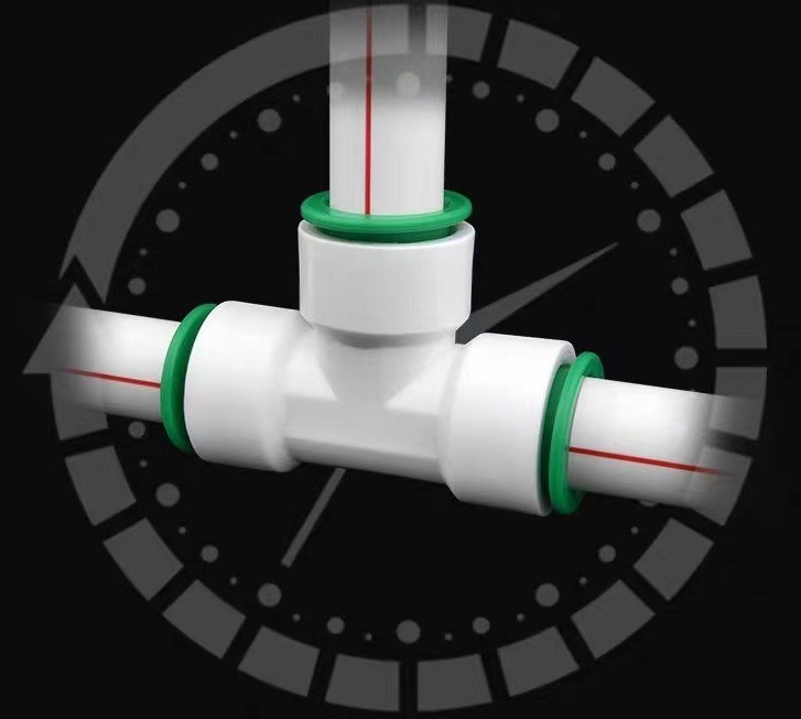 PPR-Fittings Wasserversorgung kundenspezifischer Support ODM Rundkopf Gießen Schnellanschluss für Rohrstecker Verbindung Wasser