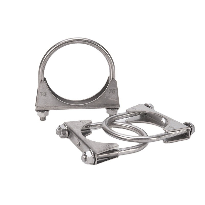 INCH-Messsystemstandard 3,0&quot; Edelstahl-Auspuffklemmen U-Schrauben-Rohrklemmen Nichtstandard