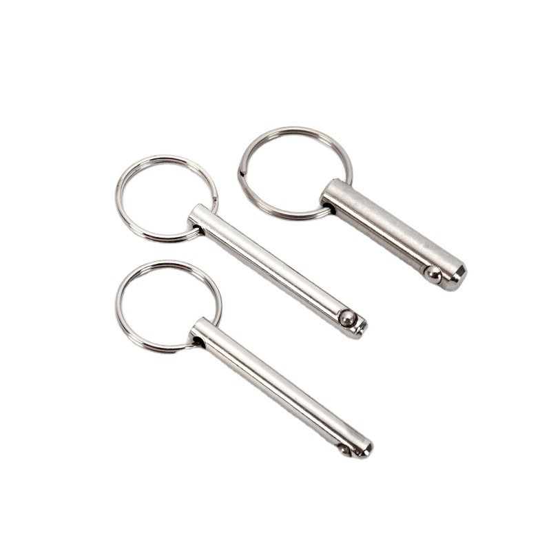 5mm*40mm Edelstahl Schnellentlastung Kugelverschluss Pin Hitch Pin Silber Längere Lebensdauer TiCN Veredelung für vielseitige Anwendungen