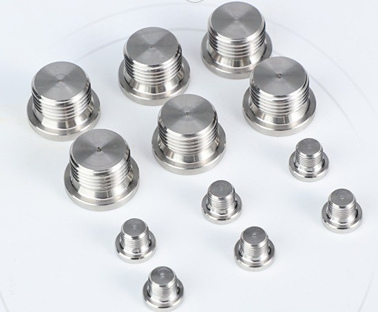 Korrosionsbeständige Industrie 304 Edelstahl Innenhexagon verstopfte Kopf Stoffiger Kopf Öl Metallrohrverbindungen Stecker
