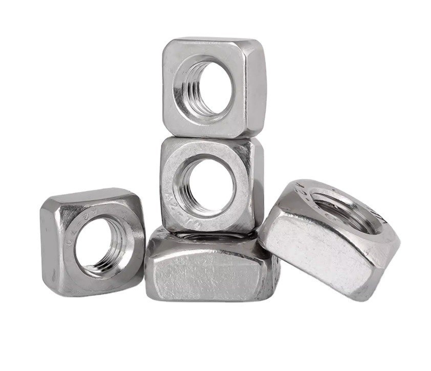 M3 M4 M5 M6 M8 M10 M12 304/316 Edelstahlquadratkerne für die Lebensmittel- und Getränkeindustrie Schwerindustrie