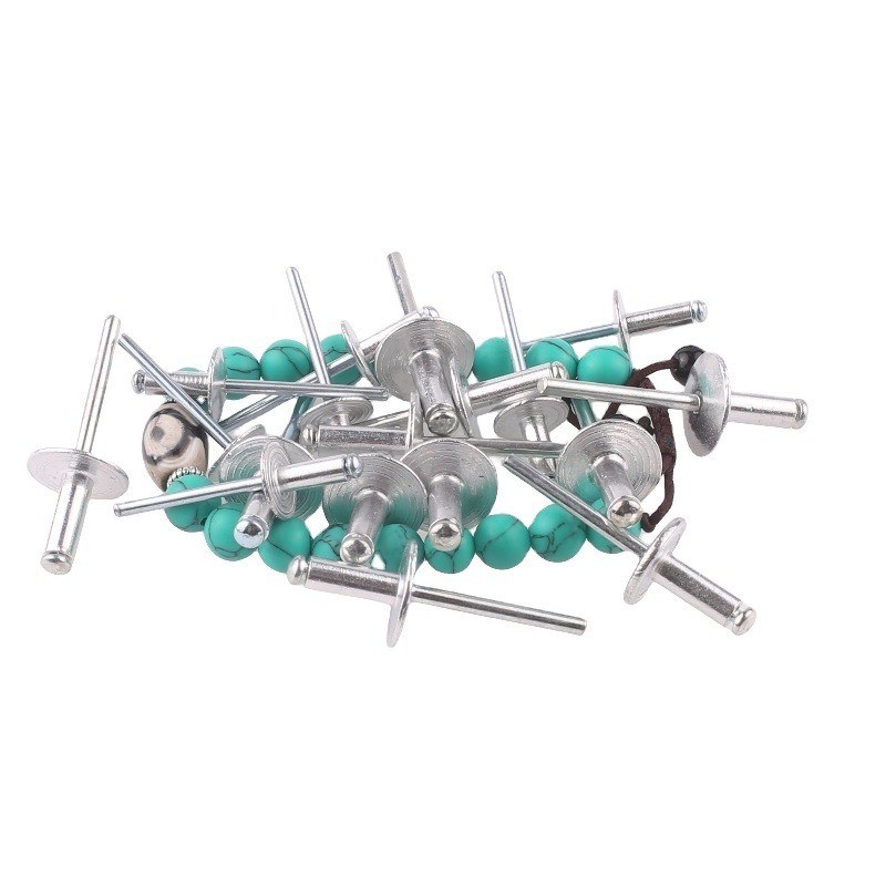 2.4-6.4mm DIN Standard Aluminium Rundkopf Pop Kernziehblinde Nieten mit Anodisierungsbeschichtung von DingQi