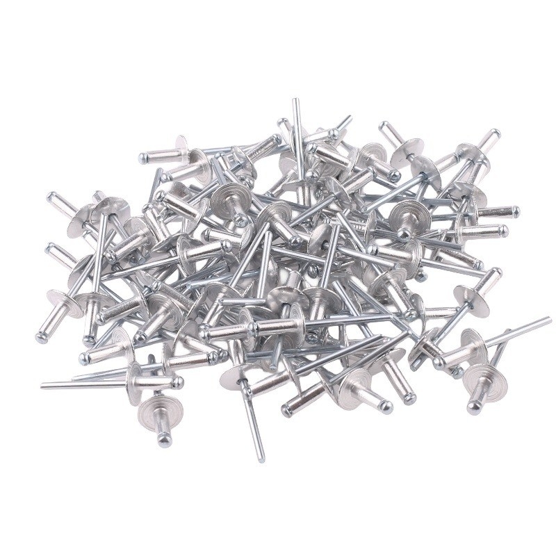 Aluminium Stahl Blind Rivet Kuppel Kopf Offener Ende Typ Farbe Farbe Industrie-Standard mit großer Flansche und Rille Design