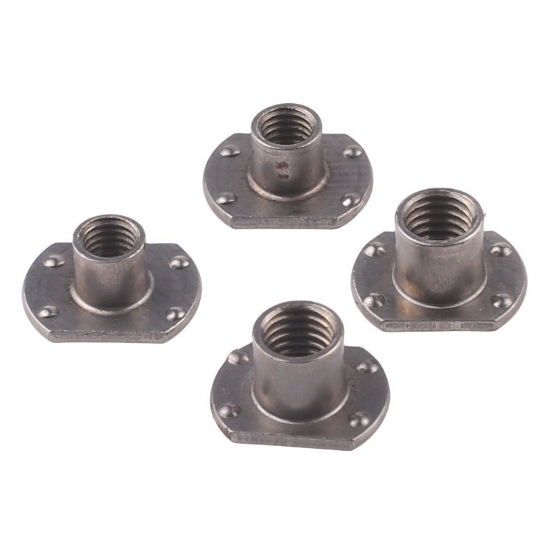 Chromplattierte T-Typ Randschweißmutter für Automobil-Spot-Schweißstahlschrauben Langlebig und einfach zu installieren 8mm-50mm Länge