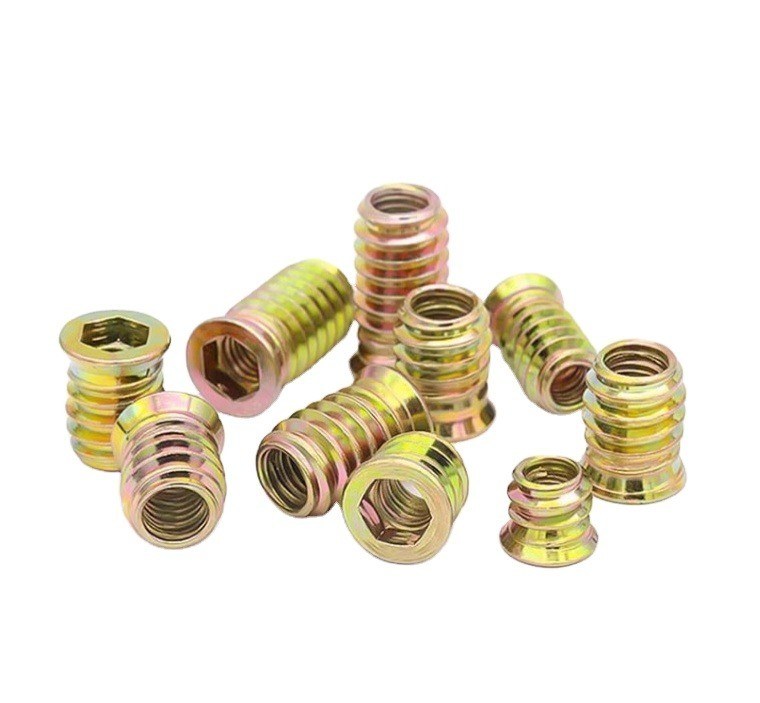 Edelstahl 201/304/316 Metrisches Messsystem M6 M8 M10 Gewindeholz-Einsatzmuttern für Möbel und Langlebigkeit