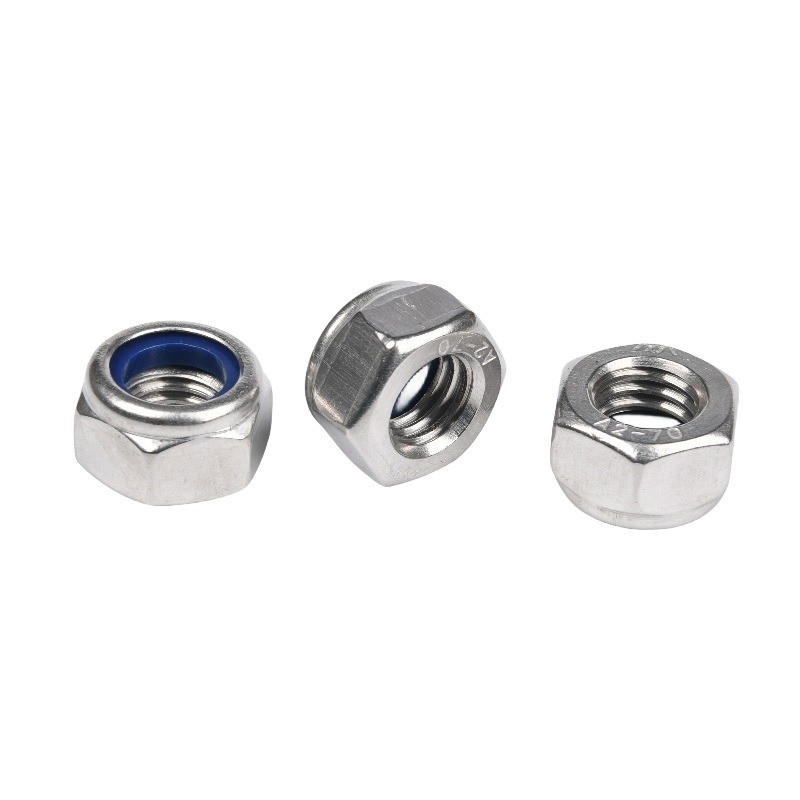 Imperial Inch Zink-Flake beschichtet galvanisierte Clinching Befestigungsmittel M8 Heißstempel Din985 Nylock Lock Rivet Hexagon Nut
