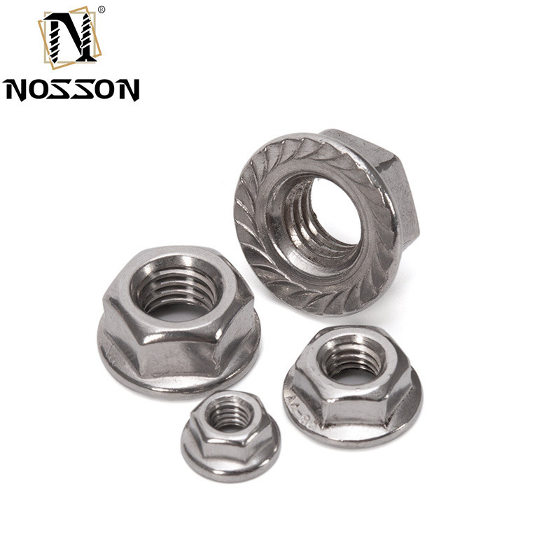 ANSI/ASME-Standard aus Edelstahl Hexagon Flanschmutter M4 M5 M6 M8 M10 M10 Gewinde DIN6923 für verschiedene Industriezweige
