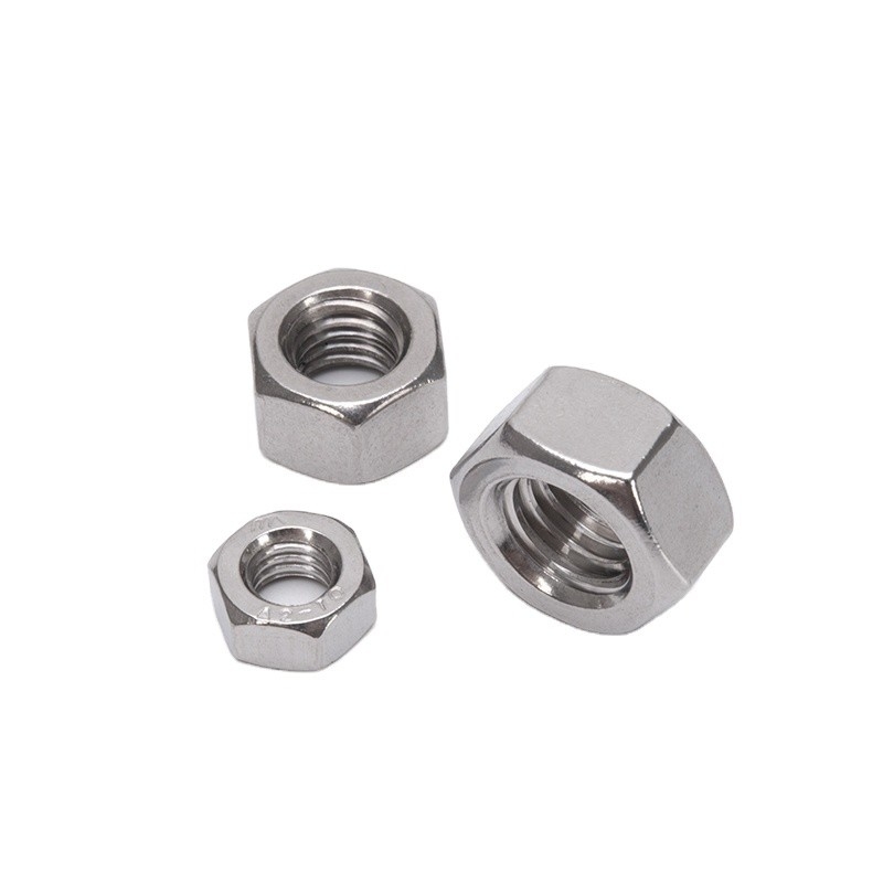 Industrielle Schwarzoxidveredelung Hexkopfmuttern für M1.6 M2 M2.5 M3 M4 M5 M6 M8 M10 M12 M14 M16 M20 SUS 304 316 Edelstahl
